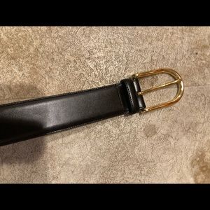 COACH 32” BELT BLACK AND BRASS